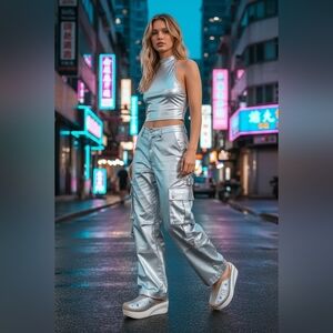 Melissa Music Vintage Womens Size 10 White Grendene Platform Slide Mules Y2K